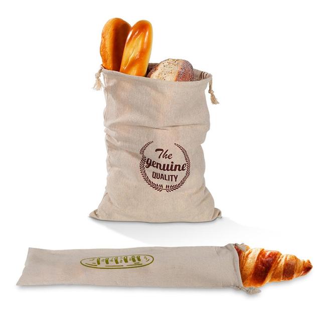 Lniana torba na chleb wielokrotnego użytku z sznurkiem – przechowuj chleb domowego rzemieślnika i bagietki - Wianko - 5