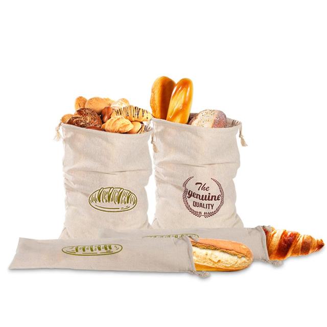 Lniana torba na chleb wielokrotnego użytku z sznurkiem – przechowuj chleb domowego rzemieślnika i bagietki - Wianko - 18