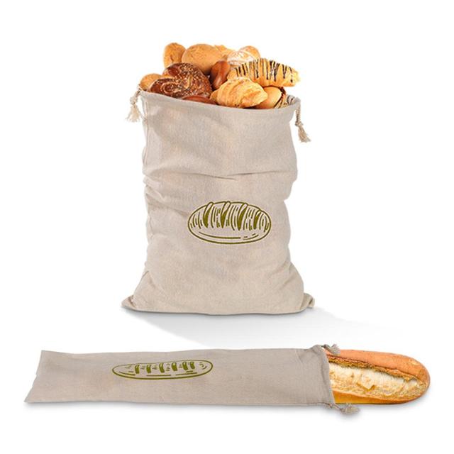 Lniana torba na chleb wielokrotnego użytku z sznurkiem – przechowuj chleb domowego rzemieślnika i bagietki - Wianko - 6
