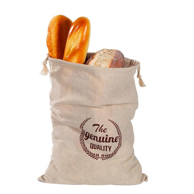 Lniana torba na chleb wielokrotnego użytku z sznurkiem – przechowuj chleb domowego rzemieślnika i bagietki - Wianko - 14