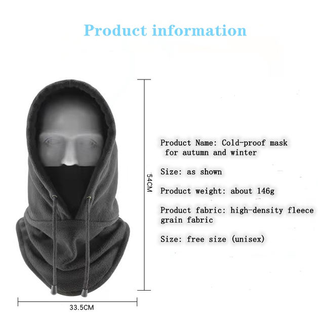 Czapka zimowa wiatrówka Outdoor sportowa z polarowym szalikiem i maską wojskową do ochrony twarzy - Wianko - 4