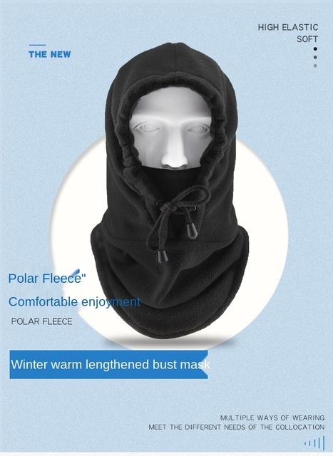 Czapka zimowa wiatrówka Outdoor sportowa z polarowym szalikiem i maską wojskową do ochrony twarzy - Wianko - 3