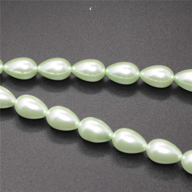 Koraliki sztuczne oświetlone perłą 9x13mm, zielone, dla kobiet, luźne koraliki - Wianko - 6