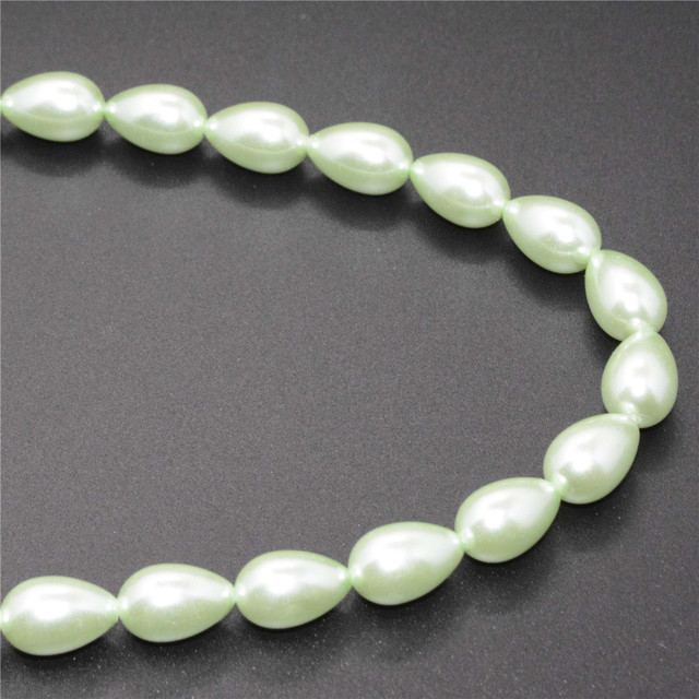 Koraliki sztuczne oświetlone perłą 9x13mm, zielone, dla kobiet, luźne koraliki - Wianko - 5
