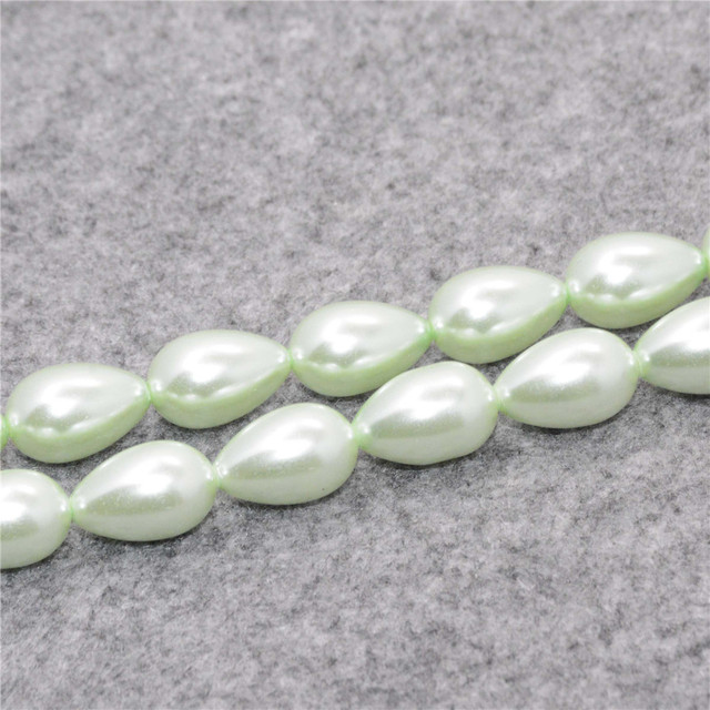 Koraliki sztuczne oświetlone perłą 9x13mm, zielone, dla kobiet, luźne koraliki - Wianko - 8
