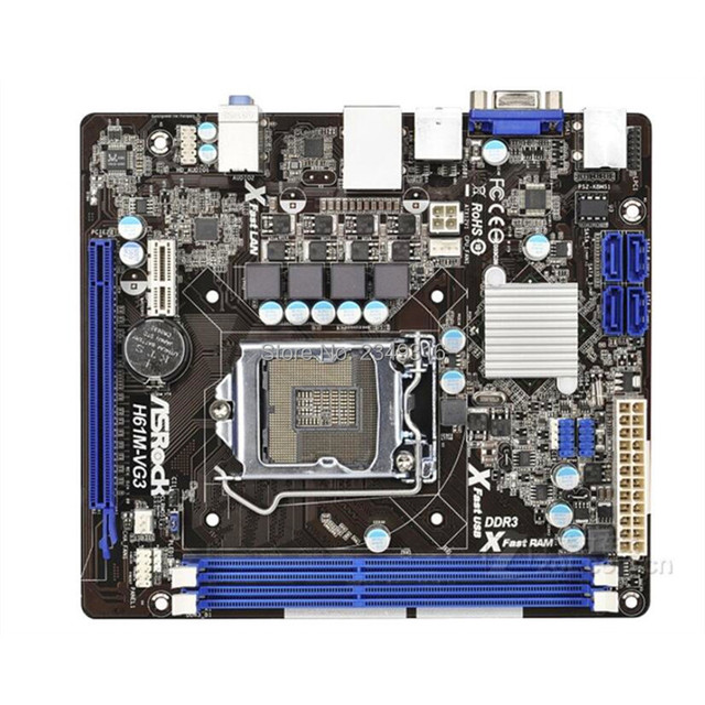 Płyta główna ASRock H61M-VG3 z gniazdem LGA1155, obsługą DDR3, portami SATA2 i USB2.0 - wsparcie dla procesorów Intel i3/i5/i7 - Wianko - 1