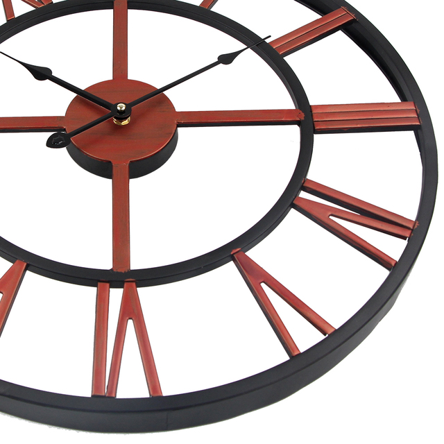 Duży zegar ścienny metalowy przemysłowy retro 45cm/50cm 3D - Relogio Horloge - Wianko - 3