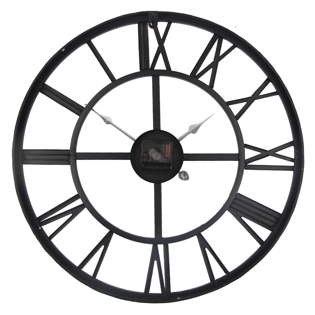 Duży zegar ścienny metalowy przemysłowy retro 45cm/50cm 3D - Relogio Horloge - Wianko - 5