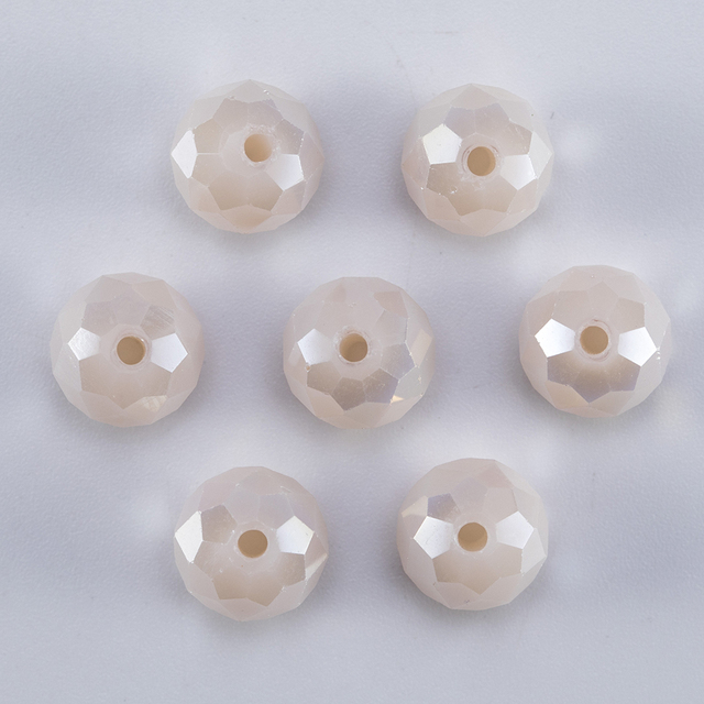 Koraliki szklane Rondelle 4mm czeskie, perłowy kolor, do wyrobu bransoletek i naszyjników DIY - Wianko - 9