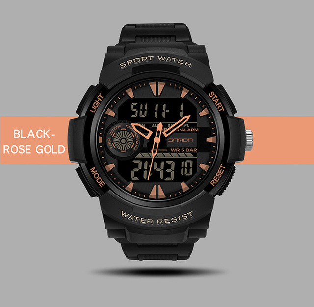 Męski sportowy zegarek G z podwójnym czasem, wodoodporny, wstrząsoodporny, LED, kwarcowy - Relógio Masculino - Wianko - 18