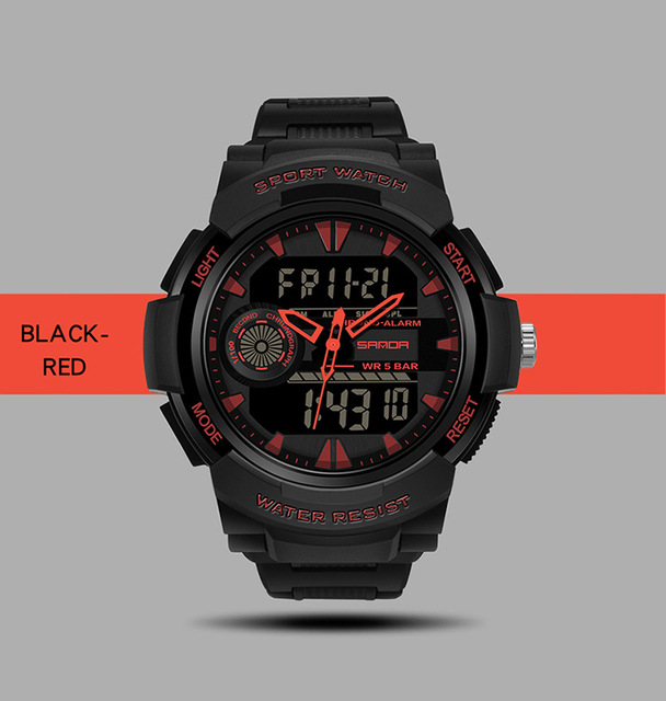 Męski sportowy zegarek G z podwójnym czasem, wodoodporny, wstrząsoodporny, LED, kwarcowy - Relógio Masculino - Wianko - 20