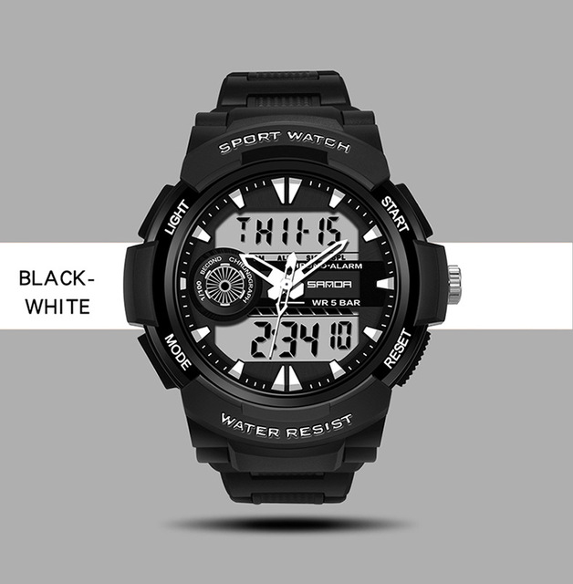 Męski sportowy zegarek G z podwójnym czasem, wodoodporny, wstrząsoodporny, LED, kwarcowy - Relógio Masculino - Wianko - 19