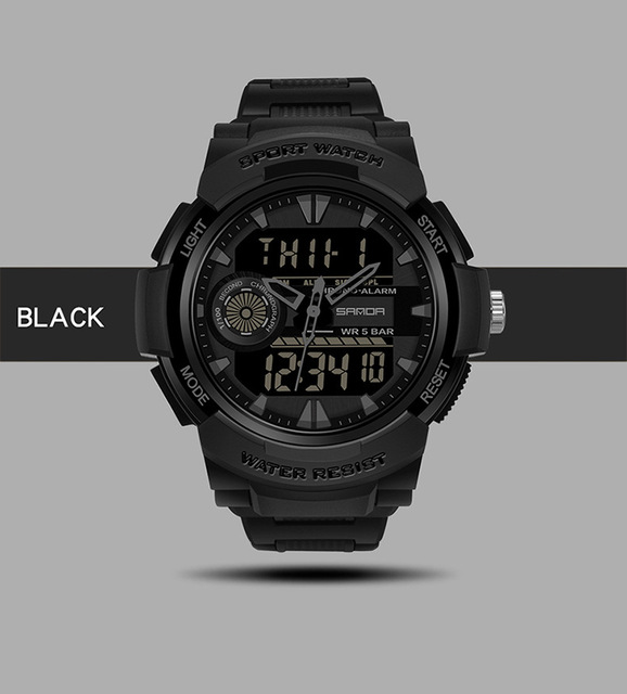 Męski sportowy zegarek G z podwójnym czasem, wodoodporny, wstrząsoodporny, LED, kwarcowy - Relógio Masculino - Wianko - 17