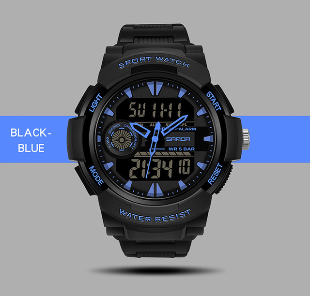 Męski sportowy zegarek G z podwójnym czasem, wodoodporny, wstrząsoodporny, LED, kwarcowy - Relógio Masculino - Wianko - 21