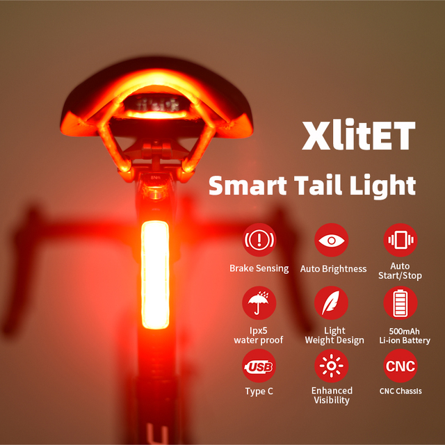 Inteligentne tylne światło rowerowe z automatycznym hamulcem - XlitET - Wianko - 21