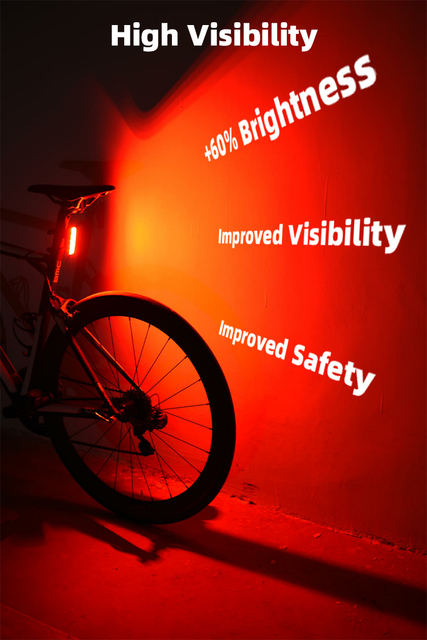 Inteligentne tylne światło rowerowe z automatycznym hamulcem - XlitET - Wianko - 4