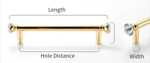 Złote kryształowe gałki do uchwyty szafek Shoebox, drzwi szafy i szuflady, śrubki w zestawie, hardware Noble - Wianko - 4