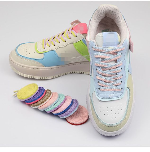 AF1AJ Colorblock - pary oryginalnych trampków na sznurowadła, klasyczny styl, jednolite bawełniane i poliestrowe sznurowadło, moda sportowa - Wianko - 14