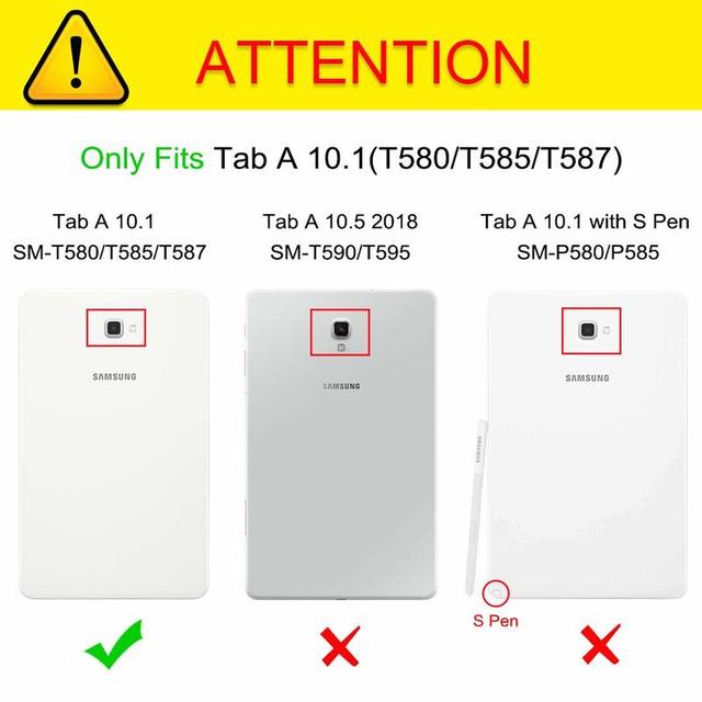 Stojak magnetyczny Coque do tabletu Samsung Tab A6 10.1 2016 SM-T580 T585 - pokrowiec PU z auto-sensem - Wianko - 3