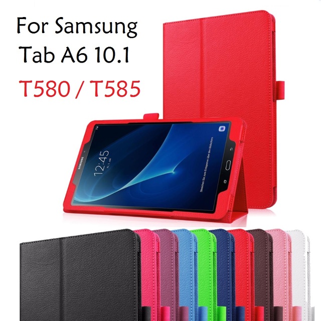 Stojak magnetyczny Coque do tabletu Samsung Tab A6 10.1 2016 SM-T580 T585 - pokrowiec PU z auto-sensem - Wianko - 2