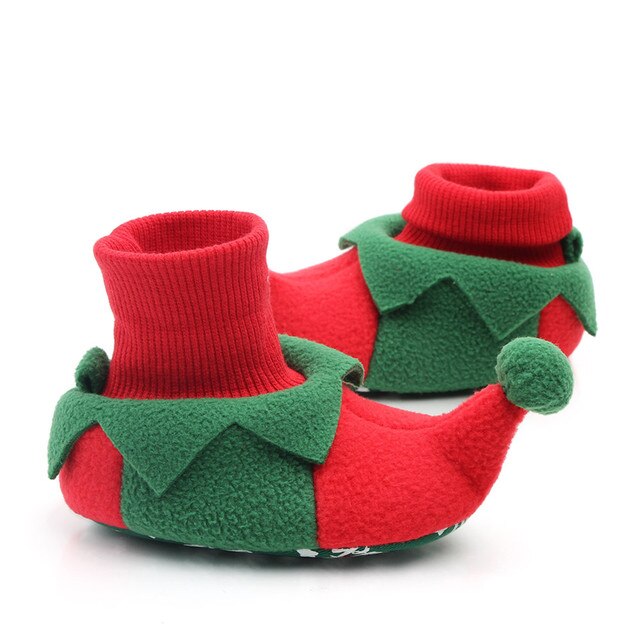 Różowe zimowe buciki świąteczne dla niemowląt, idealne na pierwsze kroki - Wianko - 5