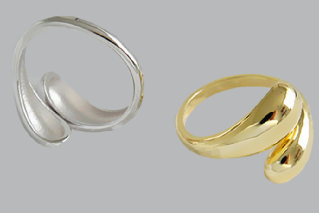 Prostokątny pierścionek dwuwarstwowy Ropuhov 2021 – koreański minimalistyczny design, świeży i mały - Wianko - 6