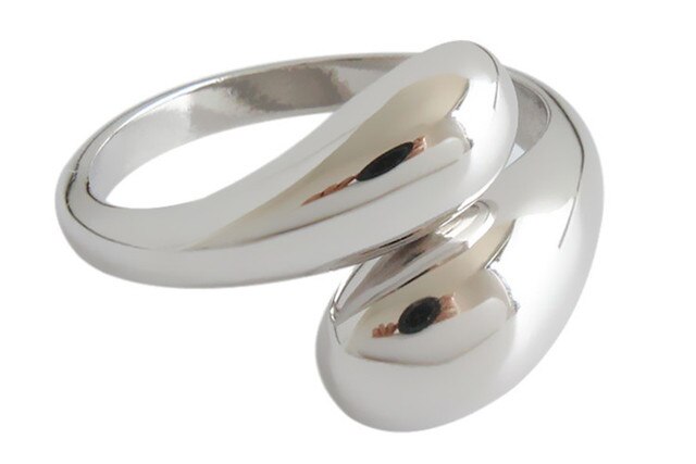 Prostokątny pierścionek dwuwarstwowy Ropuhov 2021 – koreański minimalistyczny design, świeży i mały - Wianko - 10