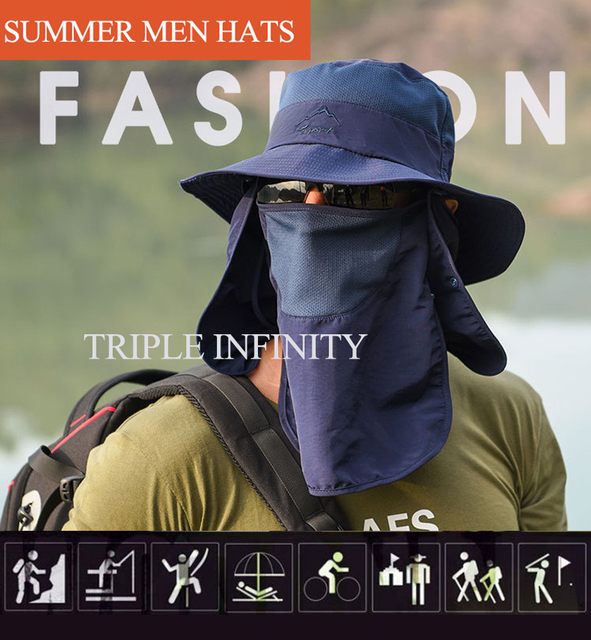 Kowbojska czapka turystyczna mężczyzny, składana i oddychająca, ochrona UV, anty słońce, wędkarstwo - Wianko - 10