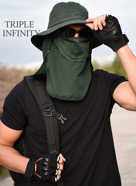 Kowbojska czapka turystyczna mężczyzny, składana i oddychająca, ochrona UV, anty słońce, wędkarstwo - Wianko - 25