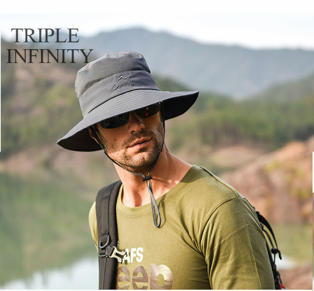 Kowbojska czapka turystyczna mężczyzny, składana i oddychająca, ochrona UV, anty słońce, wędkarstwo - Wianko - 21