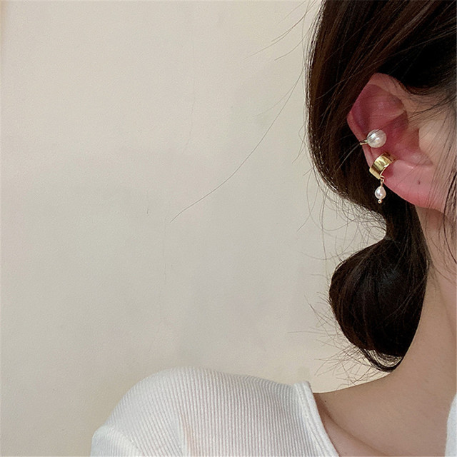 Klipsy na uszy Korea 2021 New Vintage Pearl - wykwintna biżuteria dla kobiet, dziewczyn - Wianko - 2