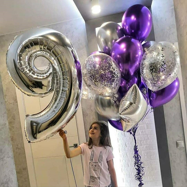 20 dużych złotych i srebrnych balonów foliowych oraz różowych balonów lateksowych - idealne dekoracje na urodziny dziecka, w wieku 18, 28, 30, 40 lub 50 lat - Wianko - 3