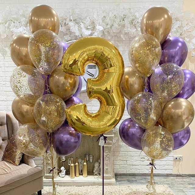 20 dużych złotych i srebrnych balonów foliowych oraz różowych balonów lateksowych - idealne dekoracje na urodziny dziecka, w wieku 18, 28, 30, 40 lub 50 lat - Wianko - 5