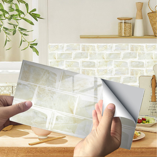 Luksusowe naklejki ścienne imitujące marmur 3D do nowoczesnego salonu, sypialni, kuchni i łazienki - tapeta samoprzylepna Art. No - Wianko - 36