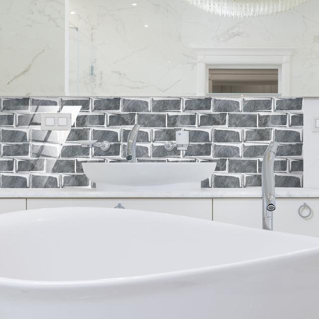 Luksusowe naklejki ścienne imitujące marmur 3D do nowoczesnego salonu, sypialni, kuchni i łazienki - tapeta samoprzylepna Art. No - Wianko - 46