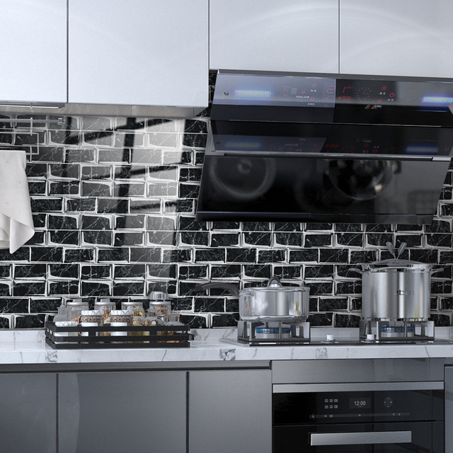 Luksusowe naklejki ścienne imitujące marmur 3D do nowoczesnego salonu, sypialni, kuchni i łazienki - tapeta samoprzylepna Art. No - Wianko - 3