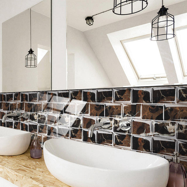 Luksusowe naklejki ścienne imitujące marmur 3D do nowoczesnego salonu, sypialni, kuchni i łazienki - tapeta samoprzylepna Art. No - Wianko - 66