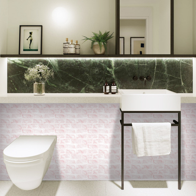 Luksusowe naklejki ścienne imitujące marmur 3D do nowoczesnego salonu, sypialni, kuchni i łazienki - tapeta samoprzylepna Art. No - Wianko - 76