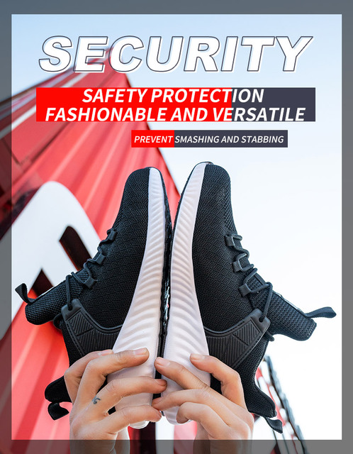 Lekkie, oddychające buty robocze Xiaomi ochronne anty-smash, anty-przebicie, męskie - Wianko - 5