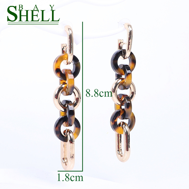 Długie kolczyki Shell Bay 2020 - biżuteria spadek, dyndające oświadczenie dla kobiet wiosną - Wianko - 1