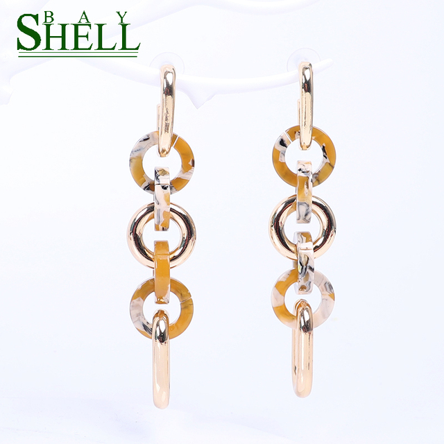 Długie kolczyki Shell Bay 2020 - biżuteria spadek, dyndające oświadczenie dla kobiet wiosną - Wianko - 5