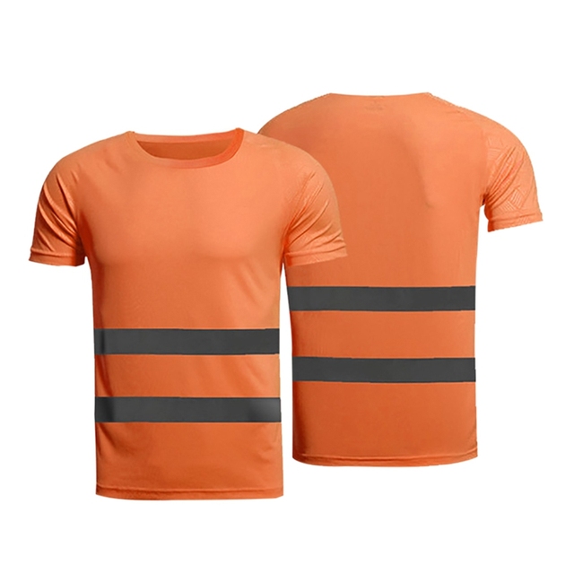 1 szt. Odblaskowa koszulka bezpieczeństwa z krótkim rękawem - męska i damska sportowa odzież do biegania - Wianko - 8