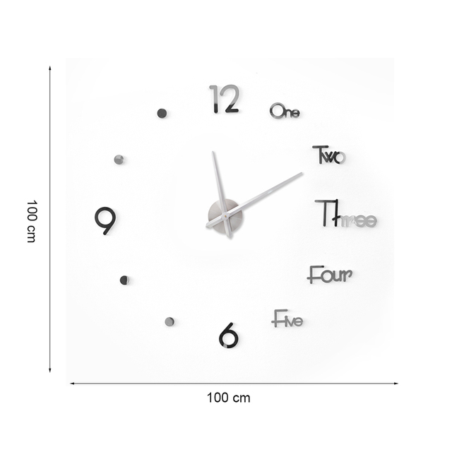 Nowy zegar ścienny kwarcowy o nowoczesnym designie, duże dekoracyjne zegary, naklejki akrylowe, mechanizm z europejskim stylem, idealny do salonu - Wianko - 17