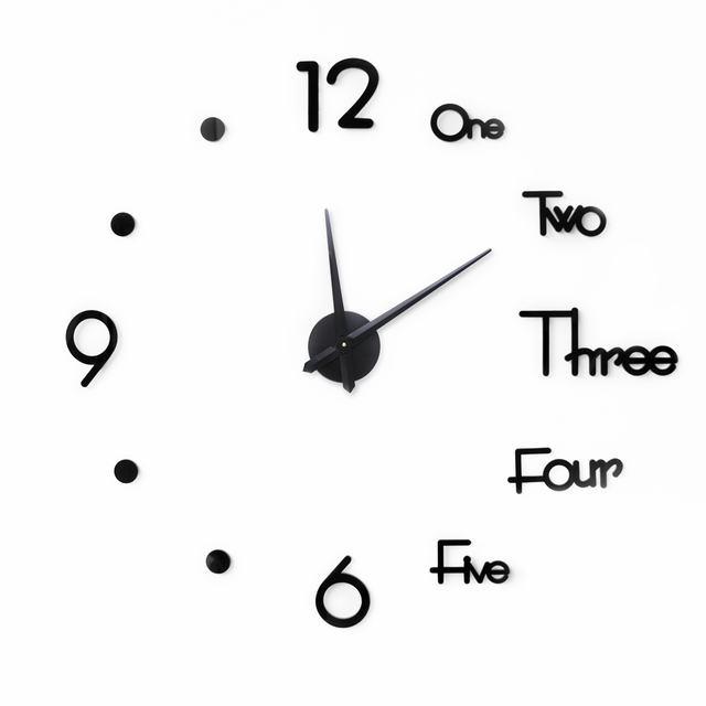 Nowy zegar ścienny kwarcowy o nowoczesnym designie, duże dekoracyjne zegary, naklejki akrylowe, mechanizm z europejskim stylem, idealny do salonu - Wianko - 7