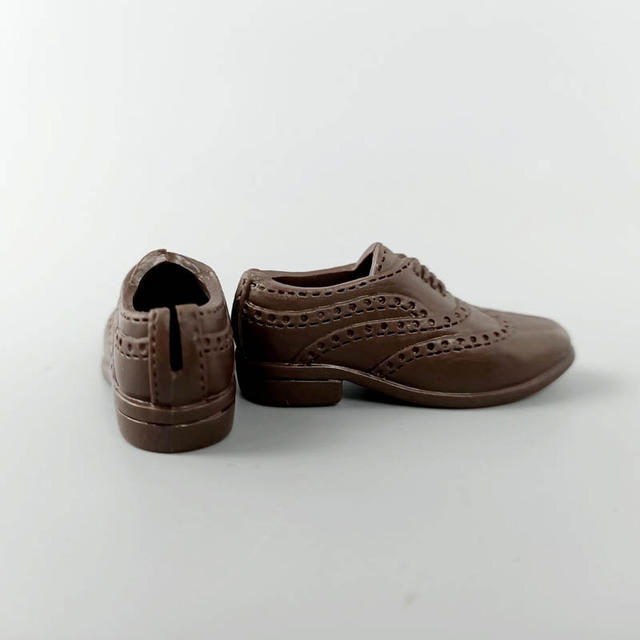 Brązowe modne buty dla lalki Ken - chłopięce akcesoria biznesowe 1/6 Barbie Ken lalka - Wianko - 3