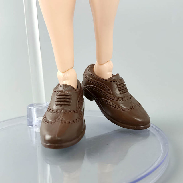 Brązowe modne buty dla lalki Ken - chłopięce akcesoria biznesowe 1/6 Barbie Ken lalka - Wianko - 4