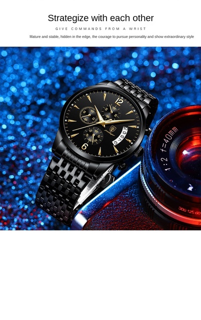 Najlepszy zegarek kwarcowy dla mężczyzn - sportowy, ze stali nierdzewnej, wodoodporny, podświetlany - Wianko - 11
