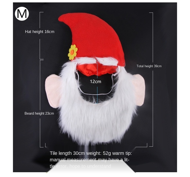 Kapelusz Santa z brodą dla psa - świąteczne akcesoria karnawałowe - Wianko - 4