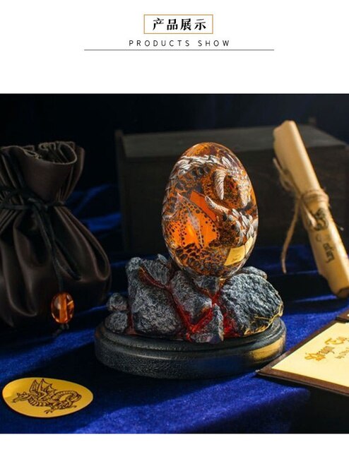 Żywica figurka jaja dinozaura - statua smoczego jaja lawa - kolekcja ozdobna wystrój - kryształ Minerale kamień Reiki - Home Decoration figurki i miniatury - Wianko - 3