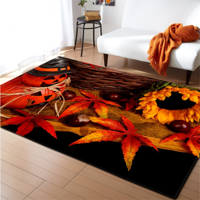 Dywany 3D dywaniki do sypialni dyniowa wiedźma gotyckie duże dywany Halloween antypoślizgowy dywanik podłogowy ozdoba na drzwi domu maty - Wianko - 13